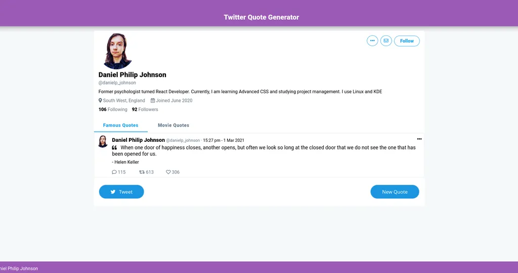 Random Quote Machine